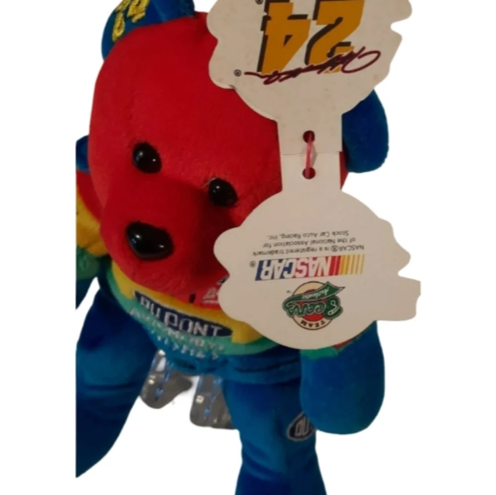 Nascar Jeff Gordon #24 Red and Blue Racing Bean Bear